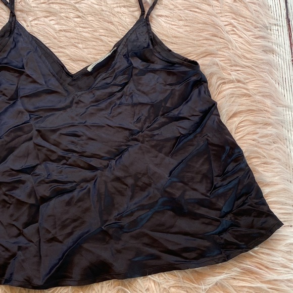 MES Demoiselles Black V Neck Leop Slip Tank Top sz 38 - Picture 6 of 9